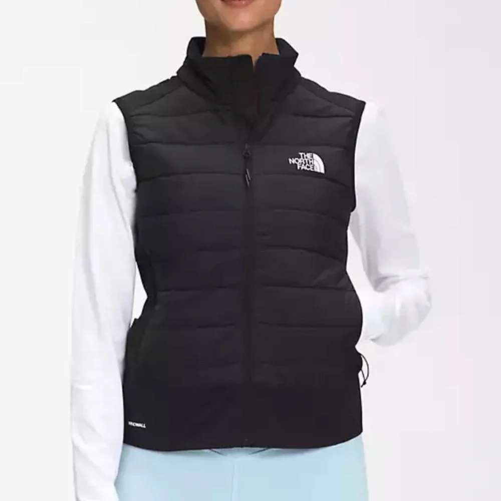 The North Face Vest Womens Medium Black Windwall Shelter Cover Puffer Quilted